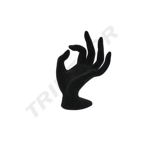 [009136] Black Velvet Hand Shaped Ring Display Stand