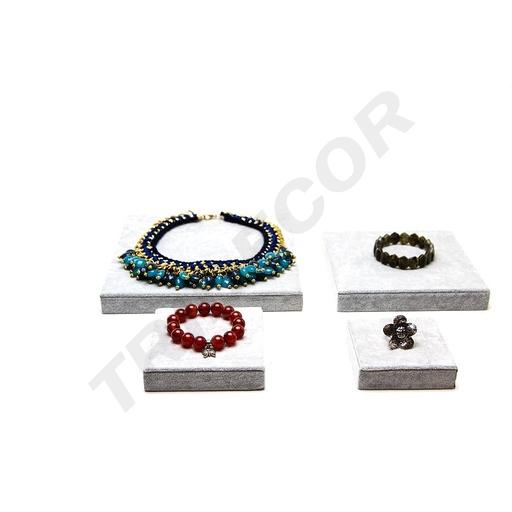 [009816] Gray Velvet Multipurpose Display Stand