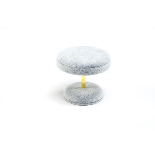 [009808] Velvet Jewelry Table Gray Color 8X8X7cm