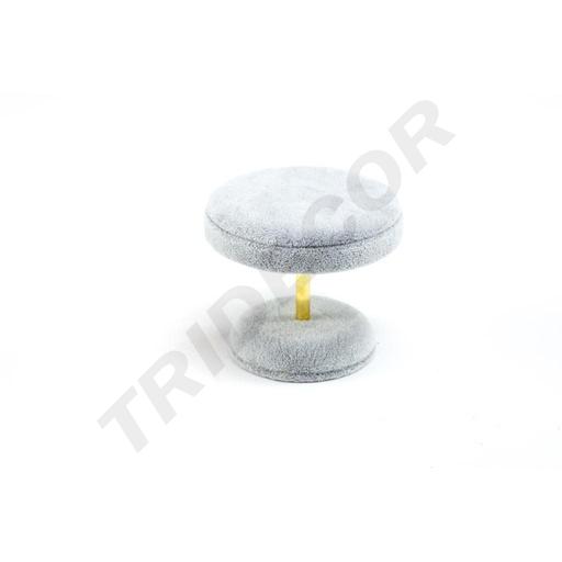 [009808] Velvet Jewelry Table Gray Color 8X8X7cm
