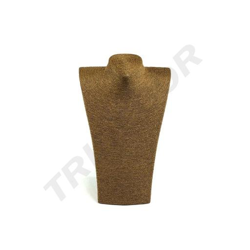 [009749] Auslage für Halskettenpaar mit braunem Seil überzogen