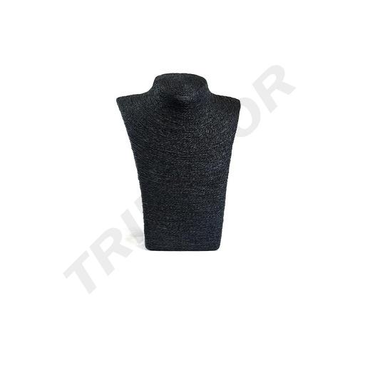 [009580] Espositore per collane rivestito in corda nera