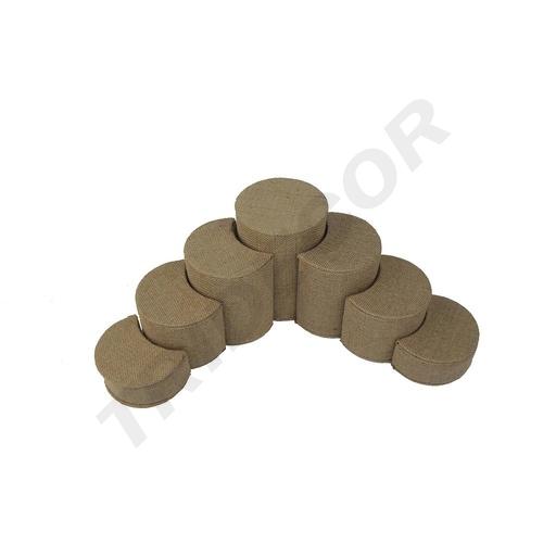 [009858] Expositor de Joyería de Lino Grueso de 7 Piezas