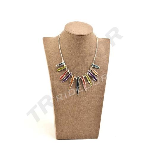 [009320] Expositor de Collares de Lino Marrón