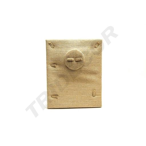 [009242] Espositore per gioielli in lino spesso 25X20X10cm