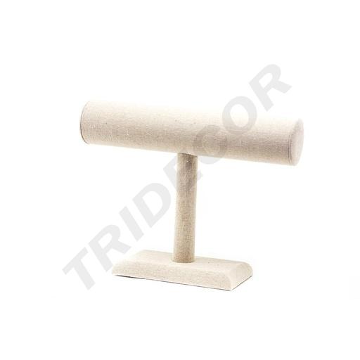 [009652] Expositor De Pulseras De Lino Beige 25X19X7.5Cm