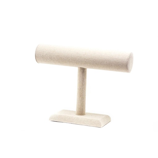 [009652] Expositor De Pulseras De Lino Beige 25X19X7.5Cm