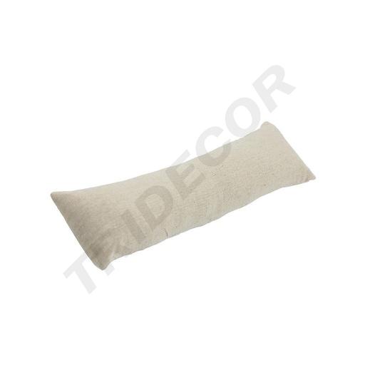 [009124] Cuscino per braccialetto in tessuto di lino beige 30X7X5 cm