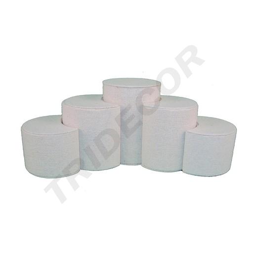 [009859] Expositor de 7 Piezas para Joyería de Tela de Lino Beige