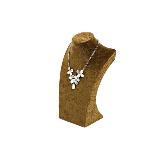 [009164] Présentoir pour collier en velours marron