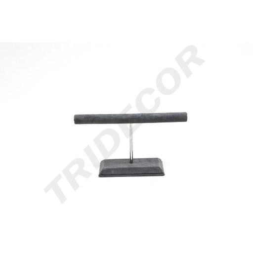 [009359] T-Shaped Display Stand for Dark Gray Velvet Rings