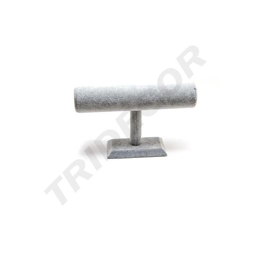 [009807] Expositor de Veludo para Pulseiras Cor Cinza 24X8X15cm