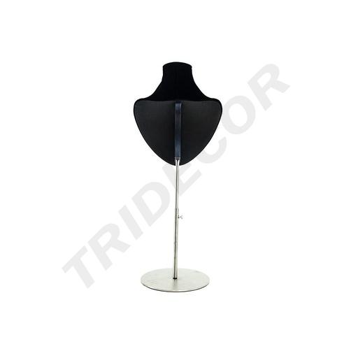 [009111] Soporte De Exhibición Ajustable Para Collares De Terciopelo Negro