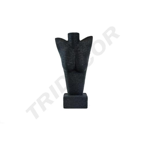 [009855] Espositore per gioielli a forma di busto coperto con corda nera