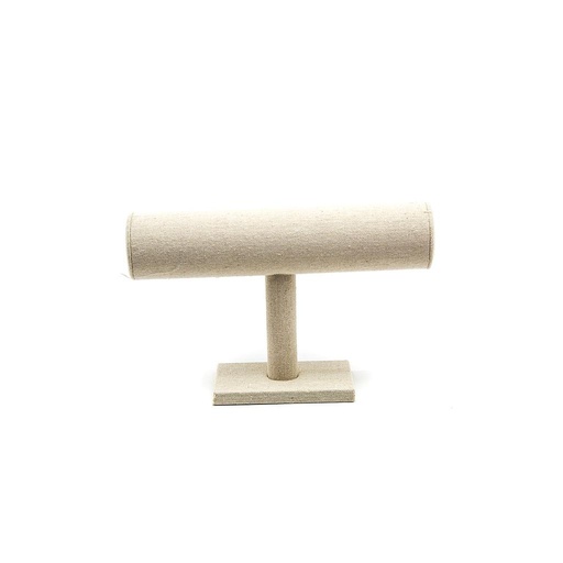 [009058] Beige Linen Bracelet Display 22.5X6.5X14.5cm