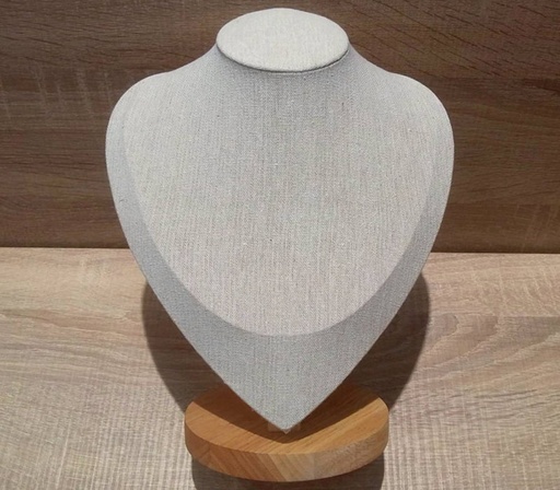 [0091030] Collares Babero Tela De Lino Y Madera Talla L