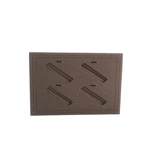 [009674] Brown Linen Jewelry Display Tray with Slots