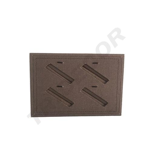 [009674] Brown Linen Jewelry Display Tray with Slots