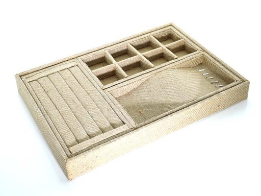 [009243] Thick Linen Display Tray 37.5X28.5cm