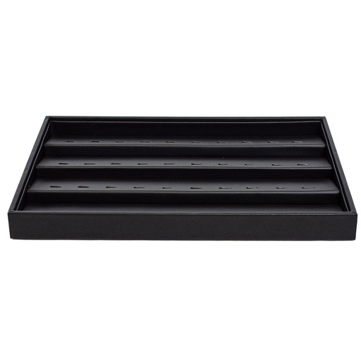 [009401] Black leatherette jewelry display tray 35x24x3 cm