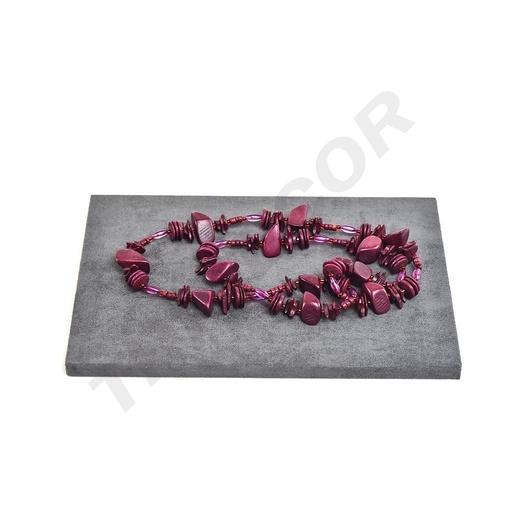 [009350] Dark Gray Velvet Jewelry Display Base 28X18X1.5 CM