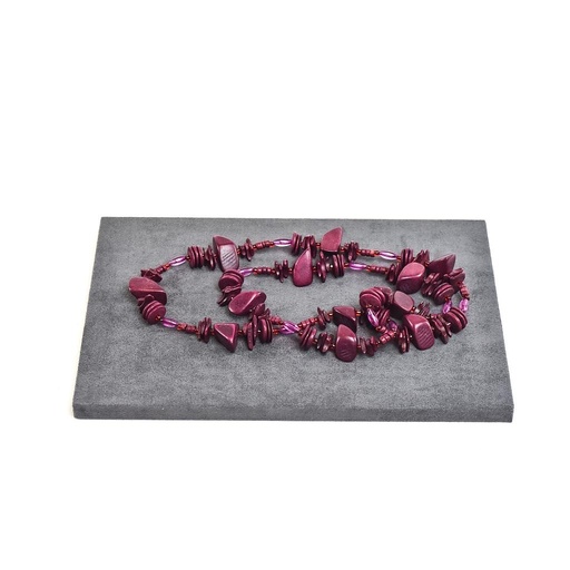 [009350] Dark Gray Velvet Jewelry Display Base 28X18X1.5 CM