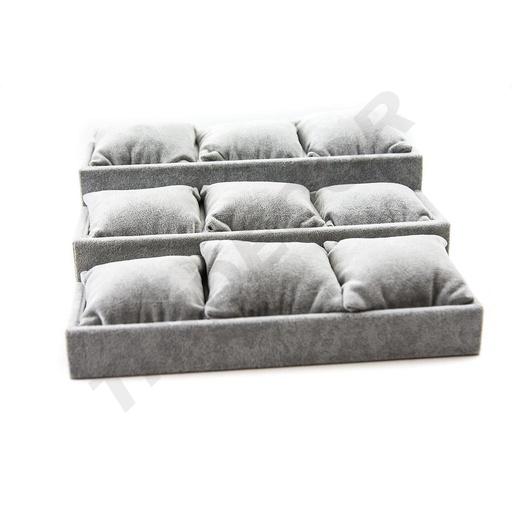 [009805] 三层枕头 冰灰 Expositor Almohadillado 3 Alturas 27.5X24.2X9cm 