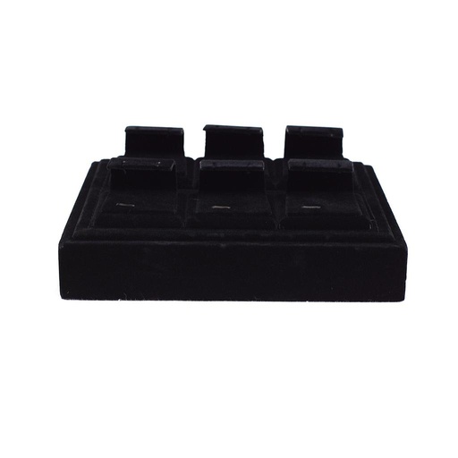 [009684] Black Velvet Jewelry Display Tray 3X16X19CM