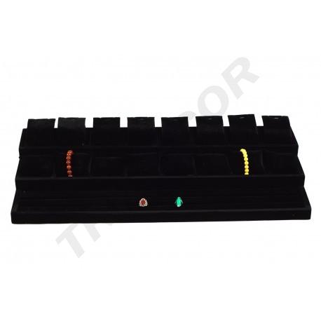 [009428] Large black velvet jewelry display tray