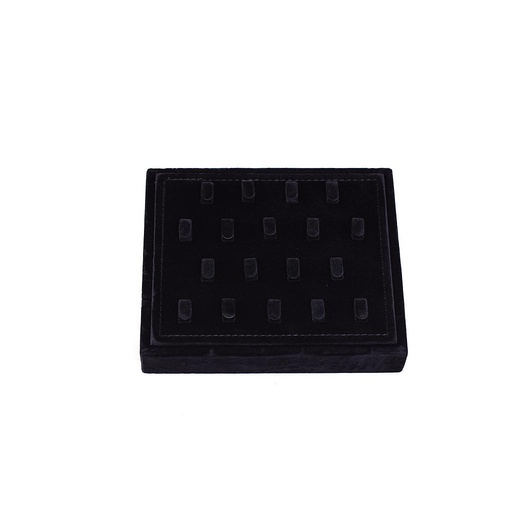 [009678] Black velvet ring display tray