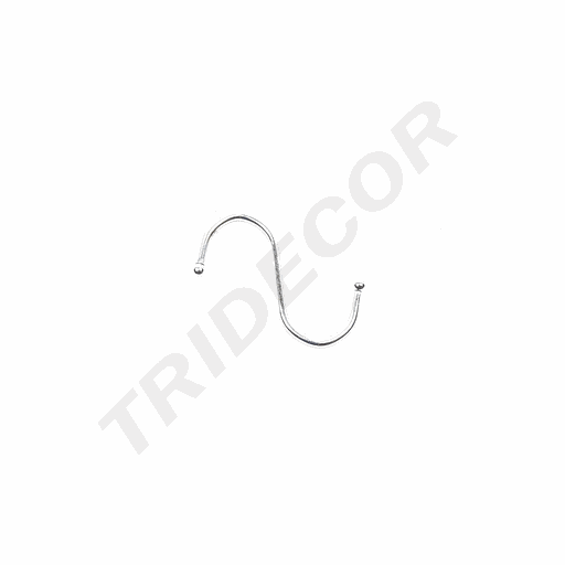 [001094] Gancho Cromado Pequeño “S” 500/Caja