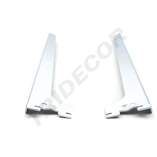 [002351] 单鱼尾三角电镀玻璃支架Soporte Izquierda/Derecha de Estante para Cremallera Simple 35cm 50/caja