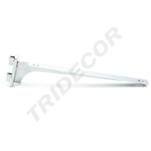 [002314] 双鱼尾三角电镀玻璃支架30cmsoprte Simple de Izd/Dcha Cremallera para Crista