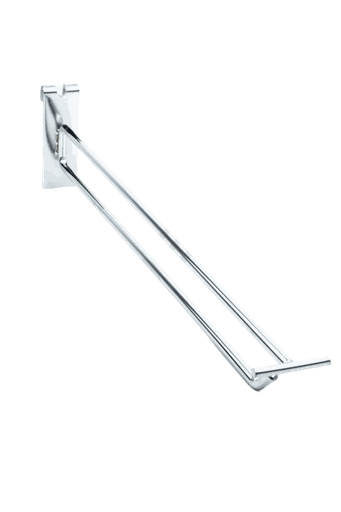 [001175] 双线电镀带价格牌网钩 Gancho Doble Cromado Con Portaprecio para Malla 6mm 40cm 100/caja