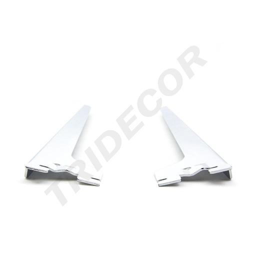 [002349] 单鱼尾三角电镀玻璃托Soporte Simple para Cremallera Cristal Cromado 25cm 50/caja