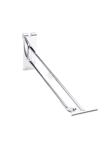 [001153] 双线电镀带价格牌网钩 25cm Gancho Doble Cromado para Malla Con Porta Precio 100/caja