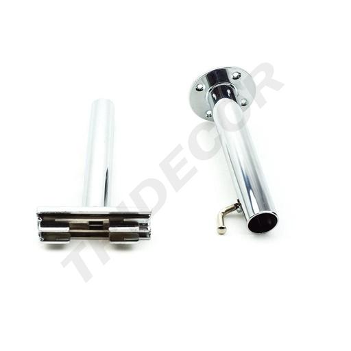 [006077] Brazo Extensible Para Cremallera Redonda Cromado De 50Mm