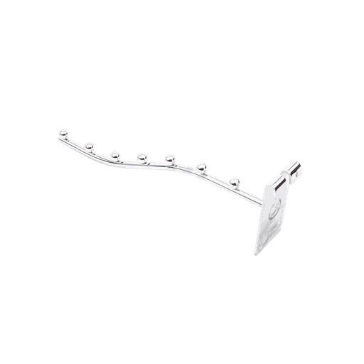[001100] Gancho curvado con 7 bolas para rejas/mallas, 35cm