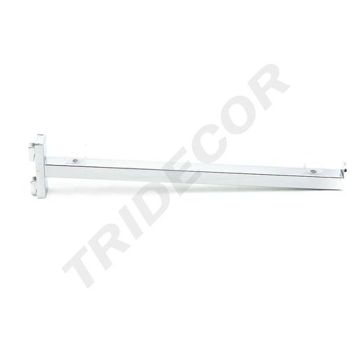 [002101] 双鱼尾电镀方管玻璃支架 Soporte de Cristal Cuadradob y Recto para Cremallera 35.5cm 50/caja