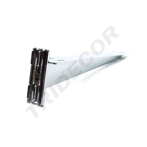 [002295] Support d'étagère double en chrome pour système de fermeture éclair, 35cm