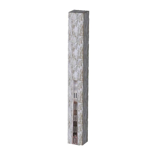 [045630] Colonna in legno color Harry con sistema di chiusura a zip da 3m