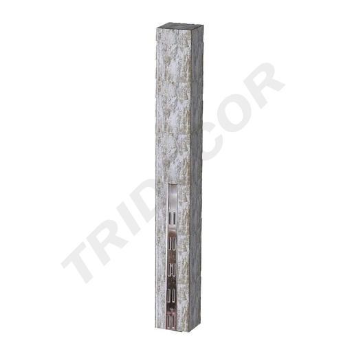 [045630] Colonna in legno color Harry con sistema di chiusura a zip da 3m