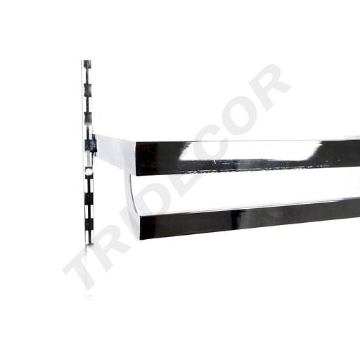 [006521] Porte-manteau double pour fermeture éclair Chrome 60x30cm 10 unités/boîte
