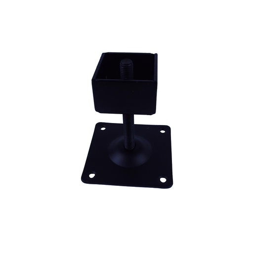 [006202] Base Ajustable Para Tubo Cuadrado Negro 38X38Mm