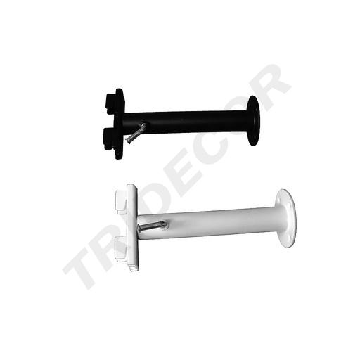 [006204] 黑色圆管双鱼尾上墙伸缩固定拉杆配38x38Anclaje de Metal Extensible para Cremallera Negro