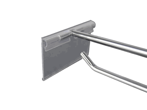 [001169] Doppio gancio con portaprezzo per barre/magliature 30 cm 6 mm