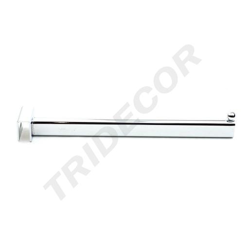 [002197] Cintre en chrome avec une boule pour le tube rectangulaire de 30cm