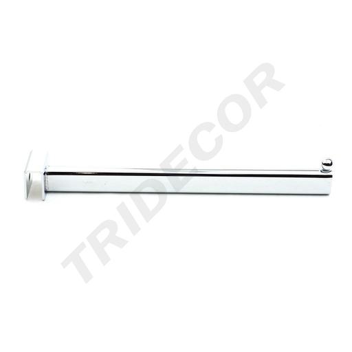[002197] Percha de cromo con bola para el tubo rectangular de 30cm