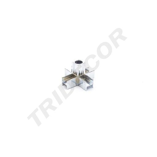 [006085] 5个方向方管电镀内插接头 Union de Tubo Cuadrado Con 5 Direccion Cromado Tubo 25X25mm 