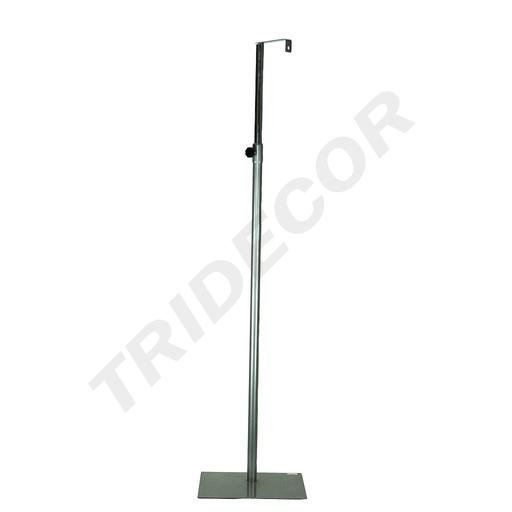 [040200] Base De Metal Cromado Ajustable Para Bustos Colgantes